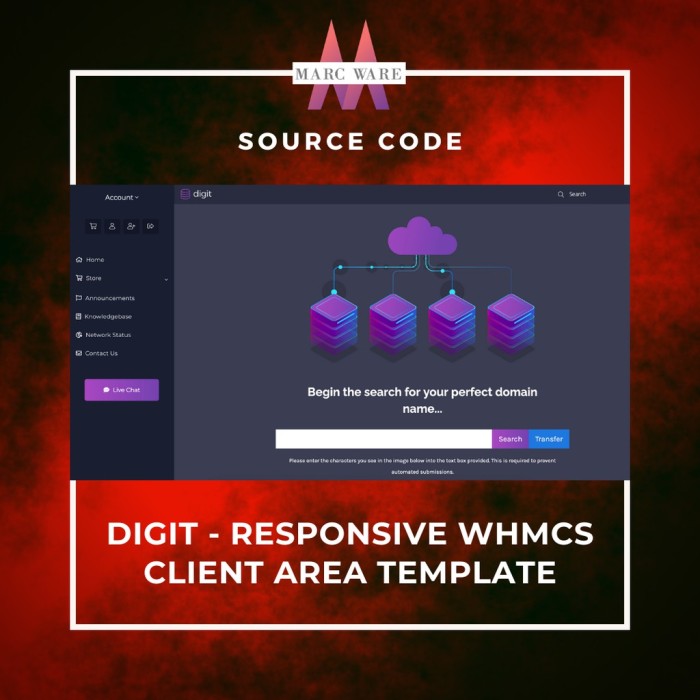 Detail Digit Responsive Whmcs Client Area Template Nomer 11