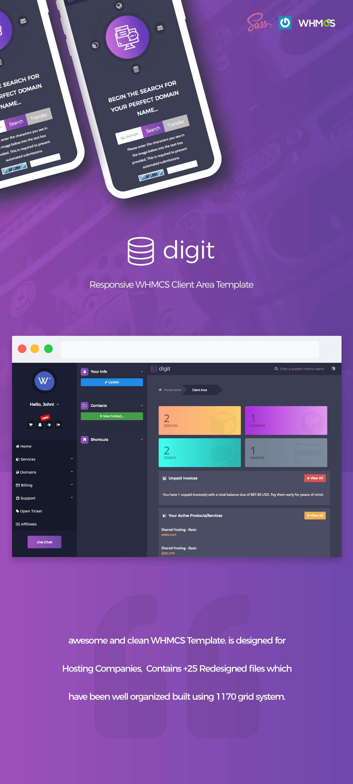 Detail Digit Responsive Whmcs Client Area Template Nomer 16