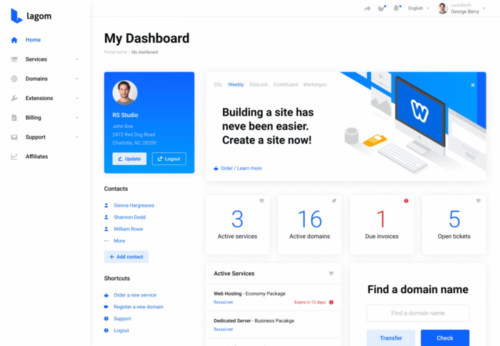 Detail Digit Responsive Whmcs Client Area Template Nomer 27