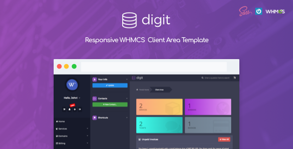 Detail Digit Responsive Whmcs Client Area Template Nomer 5