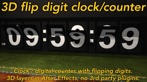 Detail Digital Clock After Effects Template Nomer 11