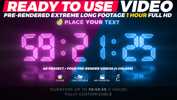 Detail Digital Clock After Effects Template Nomer 13