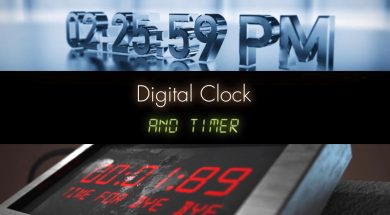 Detail Digital Clock After Effects Template Nomer 18