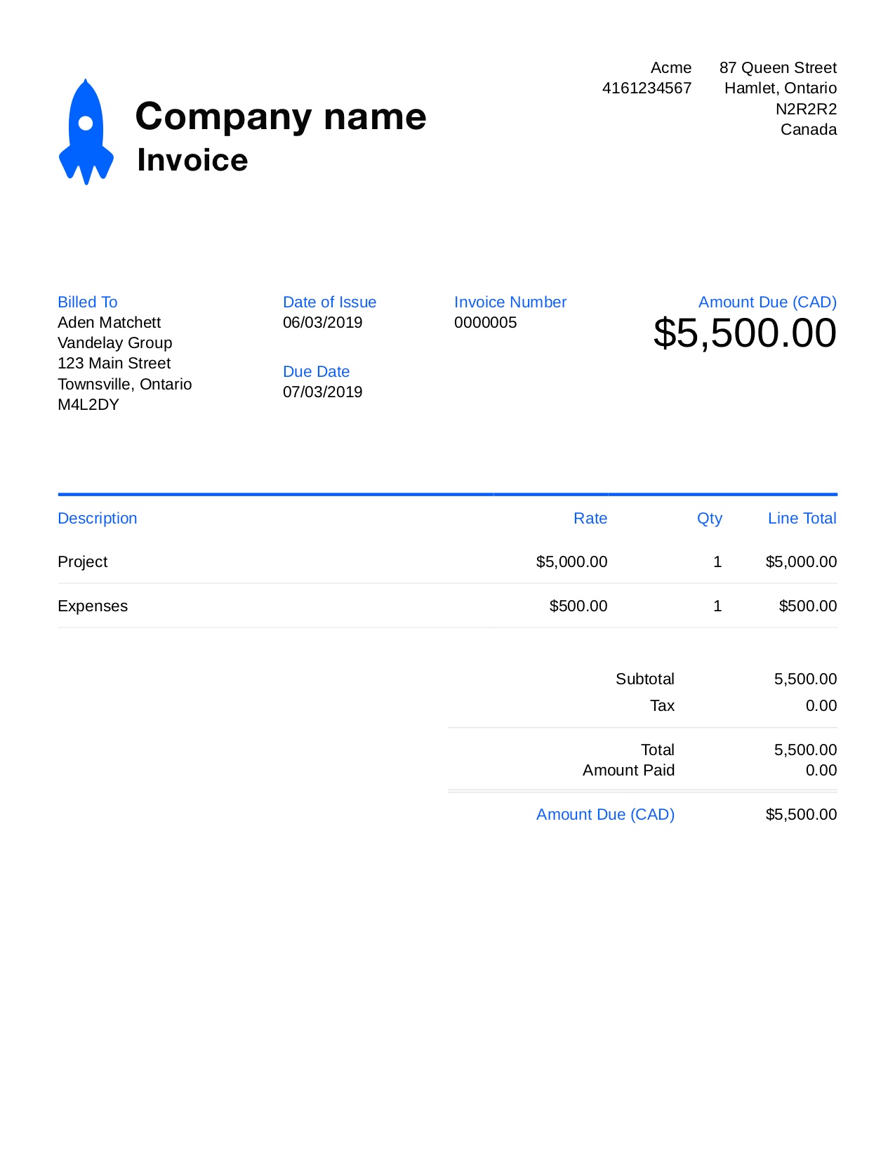 Digital Invoice Template - KibrisPDR