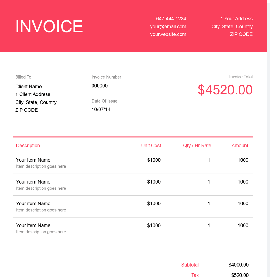 Detail Digital Invoice Template Nomer 14