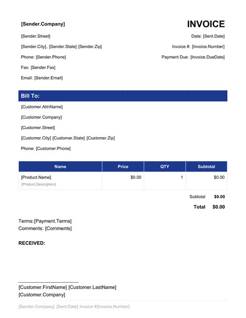 Detail Digital Invoice Template Nomer 21