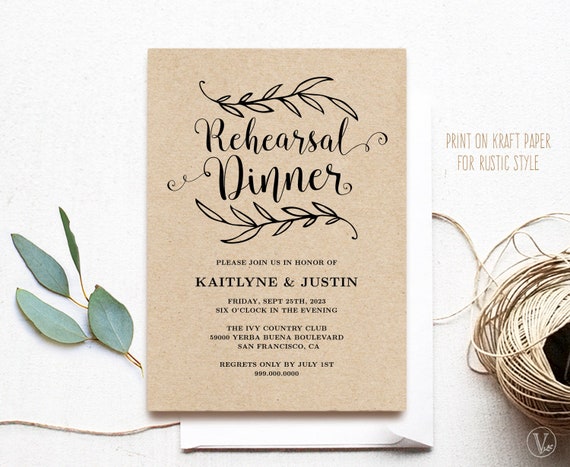 Detail Dinner Invitation Card Template Nomer 15