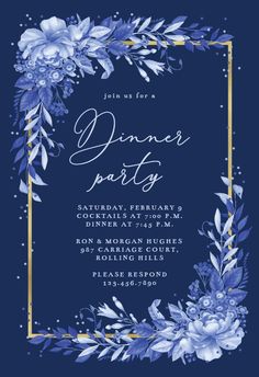 Detail Dinner Party Invitation Card Template Nomer 39