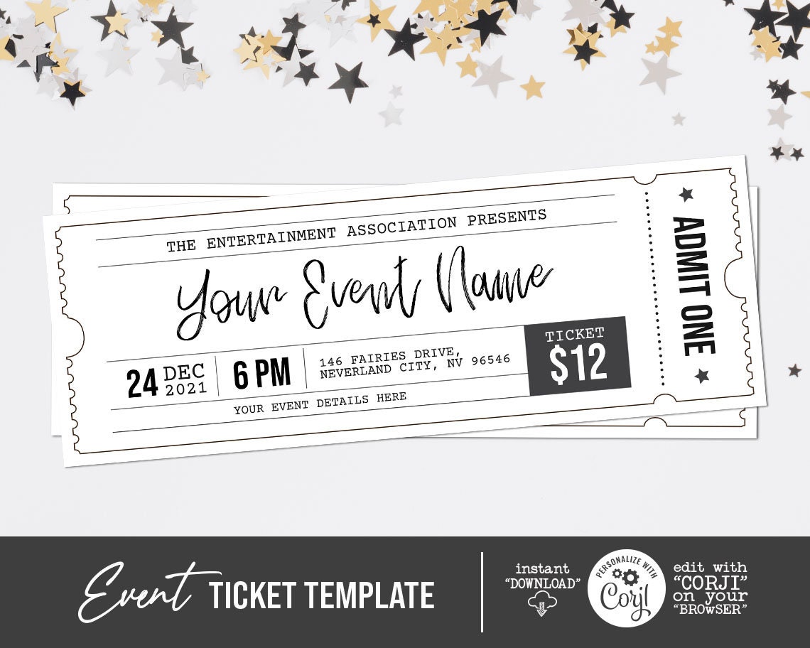 Detail Dinner Ticket Template Nomer 39