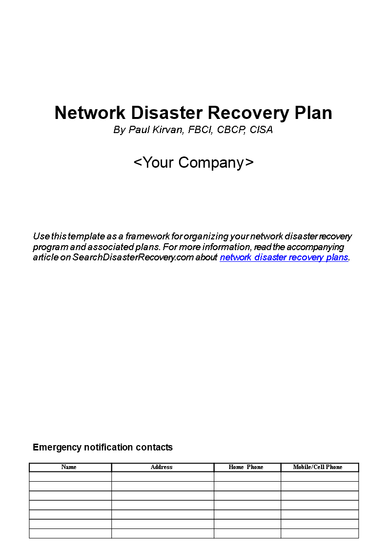 Detail Disaster Recovery Procedure Template Nomer 46