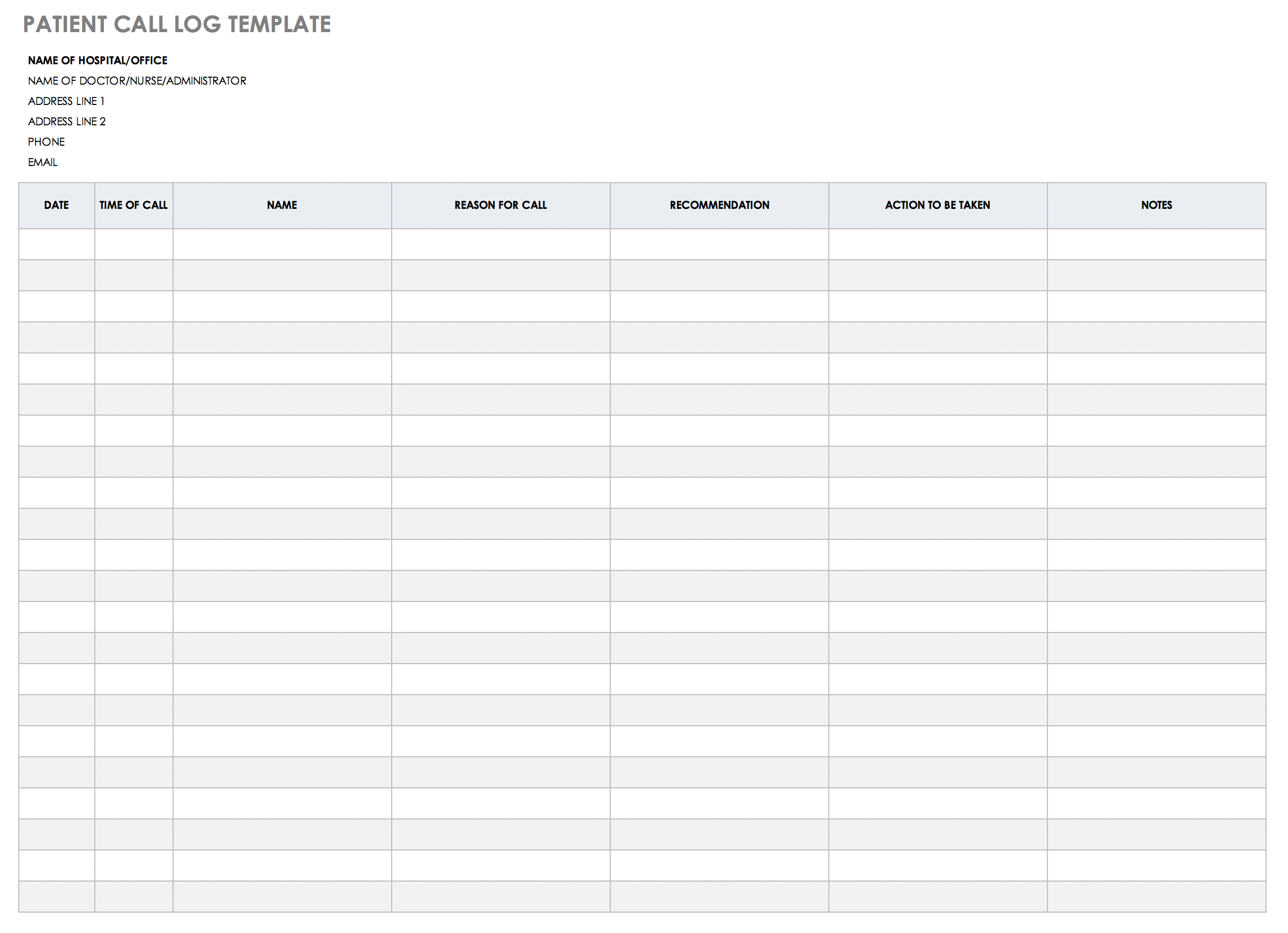 Detail Dispatch Log Template Nomer 2