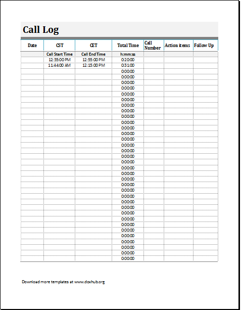 Detail Dispatch Log Template Nomer 18