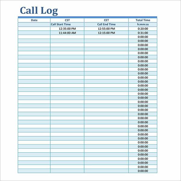 Detail Dispatch Log Template Nomer 25