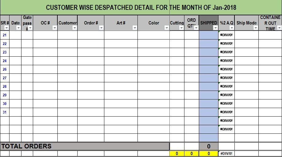 Detail Dispatch Log Template Nomer 39