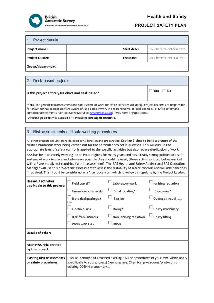 Detail Diving Risk Assessment Template Nomer 20