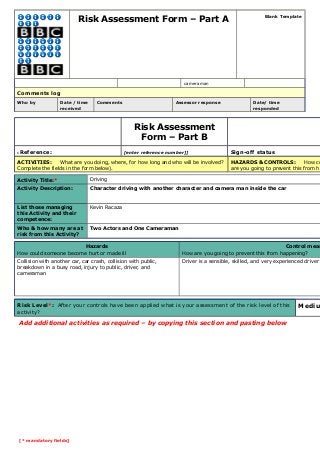 Detail Diving Risk Assessment Template Nomer 36