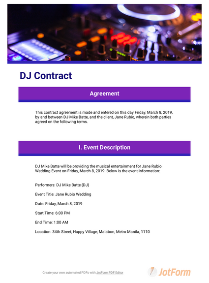 Detail Dj Schedule Template Nomer 19