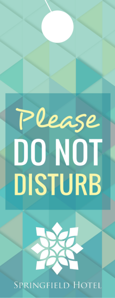 Detail Do Not Disturb Hanger Template Nomer 19