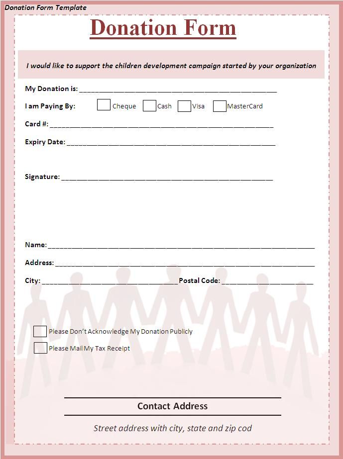 Detail Donation Form Template Nomer 17