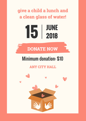 Detail Donation Poster Template Nomer 22