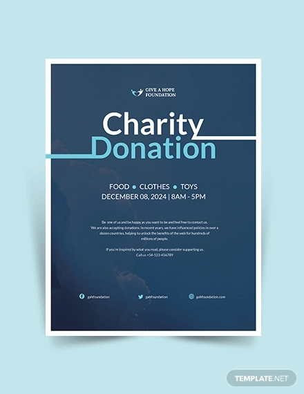 Detail Donation Poster Template Nomer 38