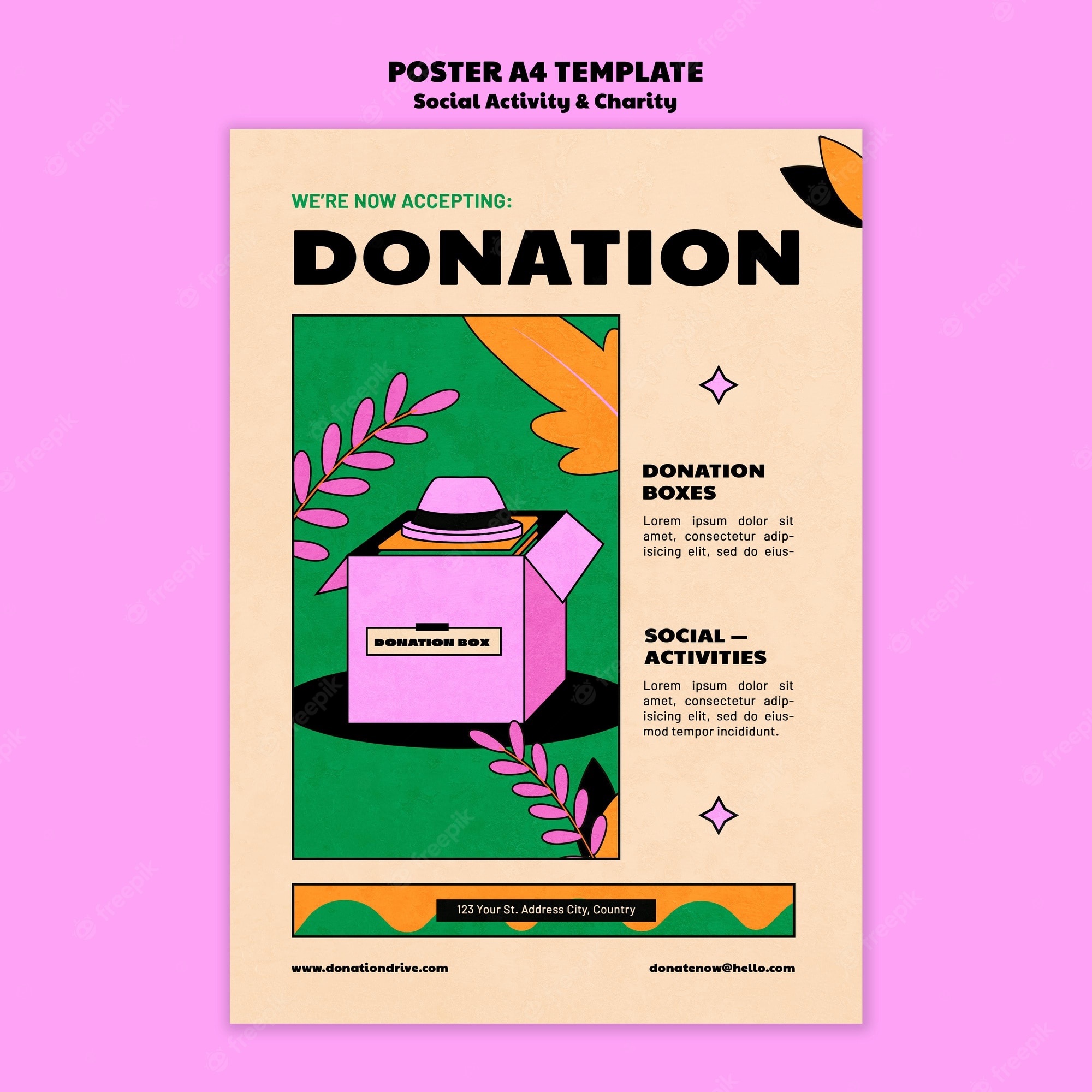 Detail Donation Poster Template Nomer 6