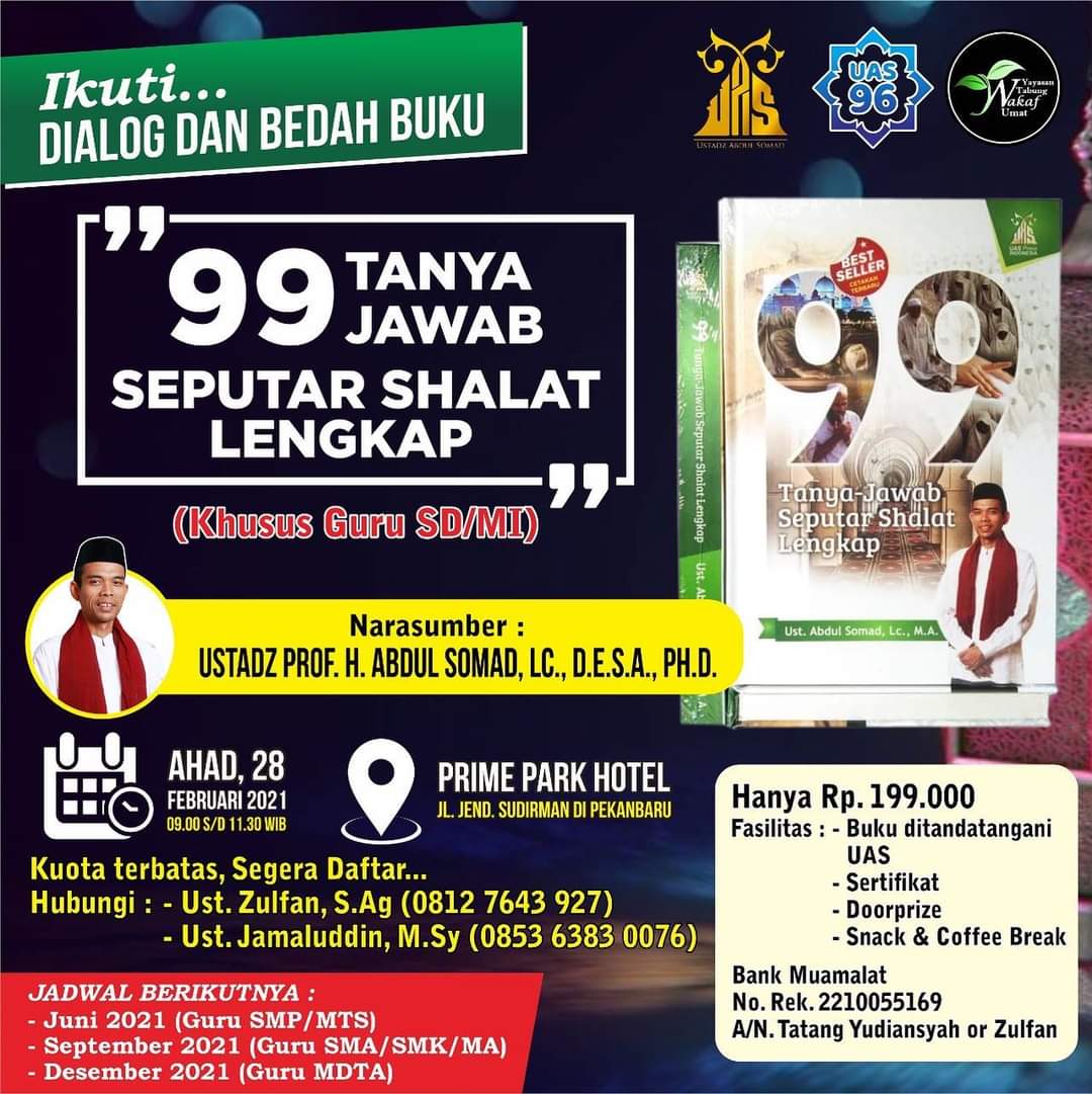 Detail Download Buku 99 Tanya Jawab Seputar Shalat Ustadz Abdul Somad Nomer 26