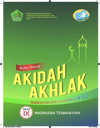 Detail Download Buku Akidah Akhlak Kelas 7 8 9 Kurikulum 2013 Nomer 15