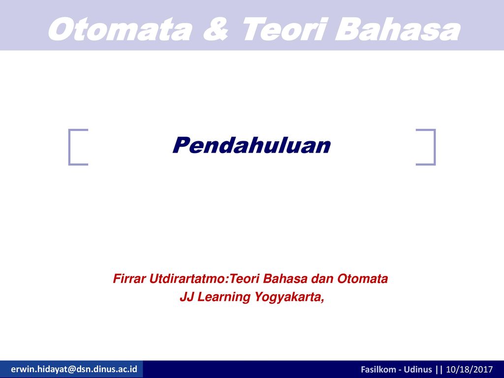 Detail Download Buku Teori Bahasa Dan Otomata Firrar Utdirartatmo Nomer 55