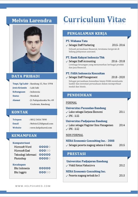 Detail Download Contoh Cv Nomer 2