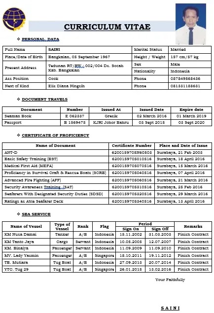 Detail Download Contoh Cv Nomer 53