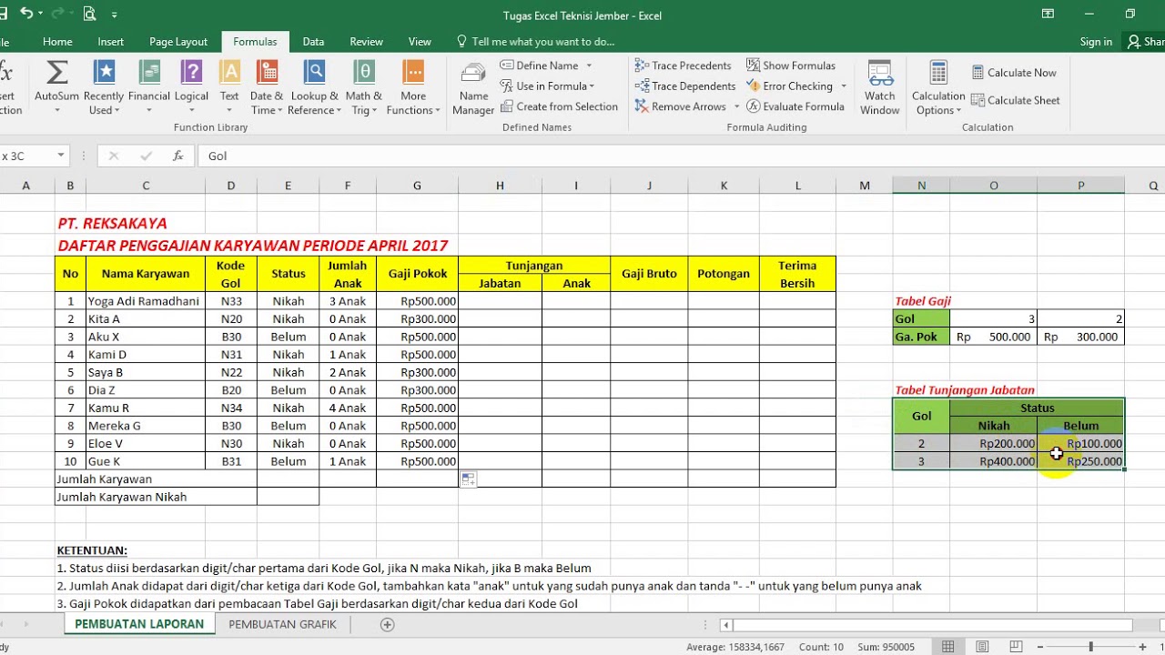 Detail Download Contoh Soal Excel Untuk Tes Kerja Dan Jawabannya Xls Nomer 28