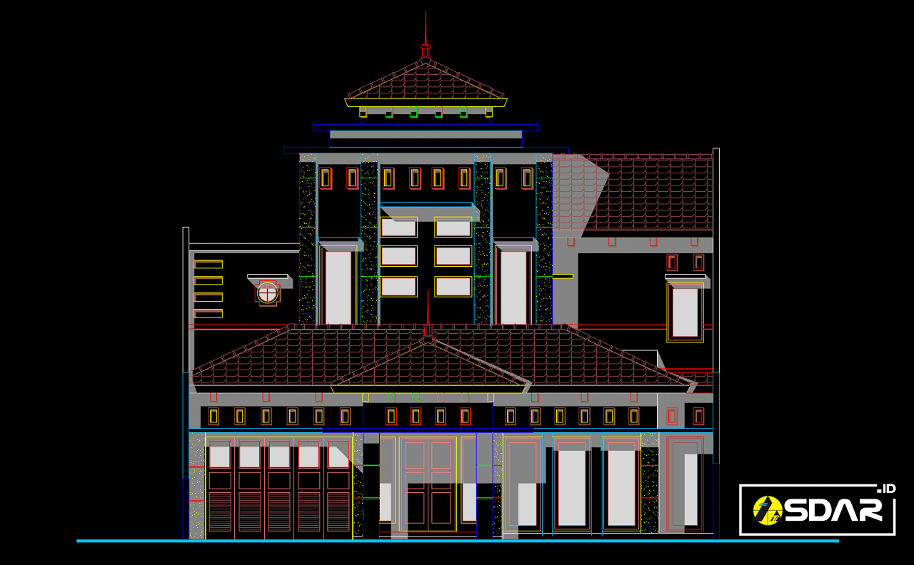 Detail Download Denah Rumah 2 Lantai Lengkap Dwg Nomer 32