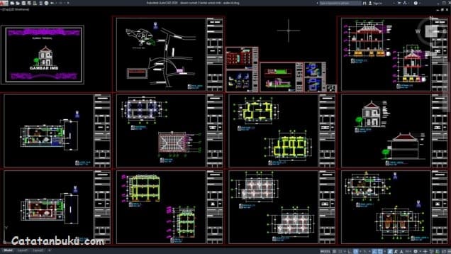 Detail Download Denah Rumah 2 Lantai Lengkap Dwg Nomer 36