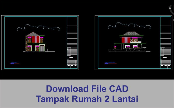 Detail Download Denah Rumah 2 Lantai Lengkap Dwg Nomer 37