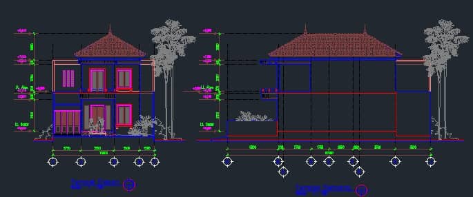 Detail Download Denah Rumah 2 Lantai Lengkap Dwg Nomer 42