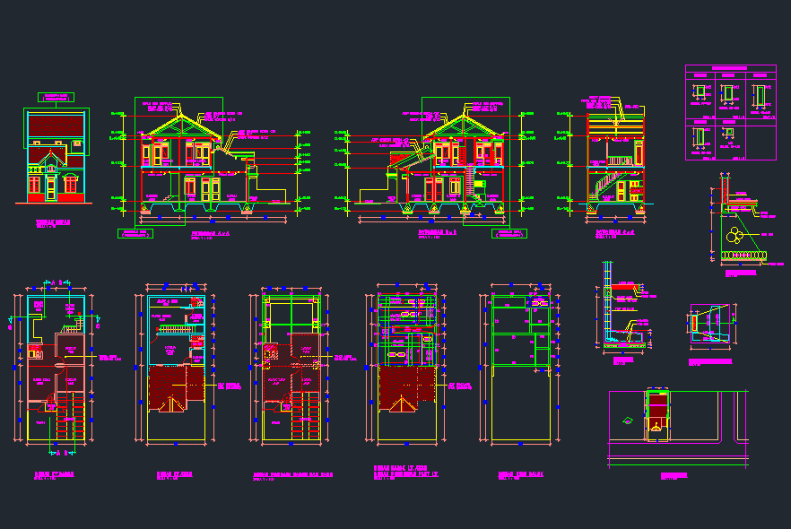 Detail Download Denah Rumah 2 Lantai Lengkap Dwg Nomer 7