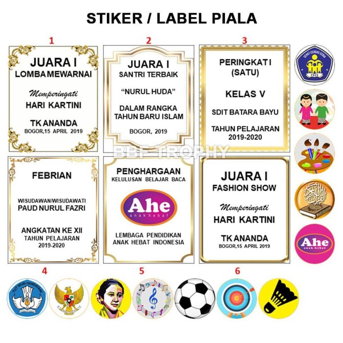 Detail Download Desain Stiker Piala Nomer 10