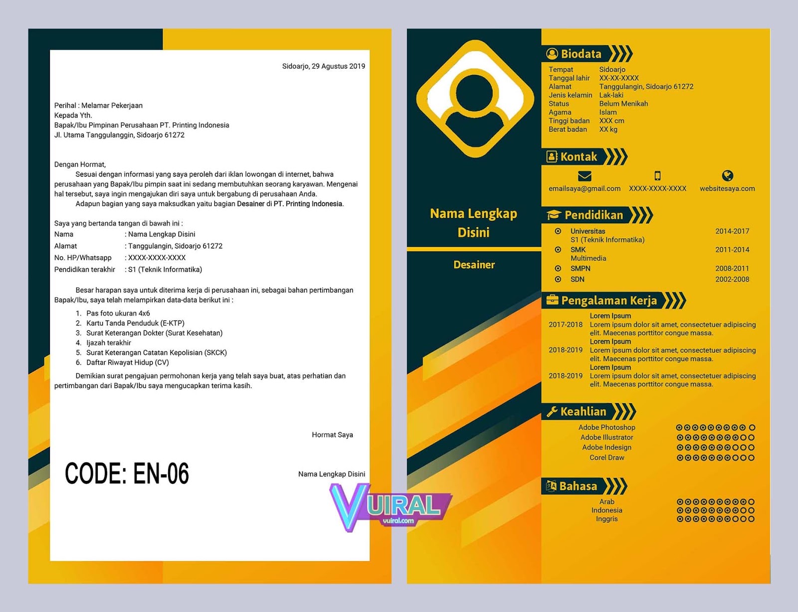 Detail Download Desain Surat Lamaran Kerja Nomer 15