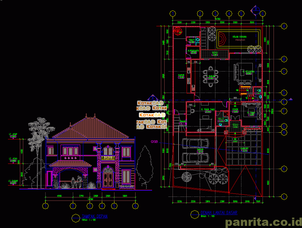 Detail download file autocad rumah 1 lantai lengkap koleksi nomer 54