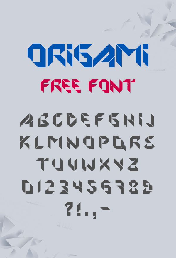 Detail Download Font Origami Nomer 27