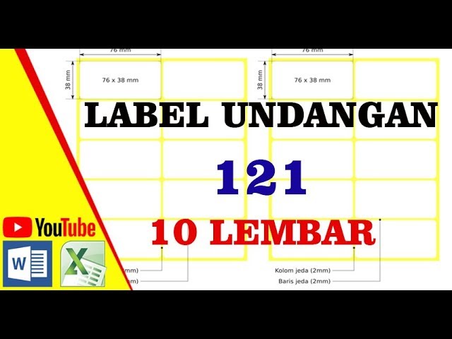 Detail Download Format Label Undangan 121 Excel Nomer 3
