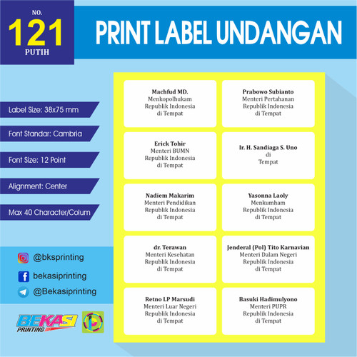 Detail Download Format Label Undangan 121 Excel Nomer 35