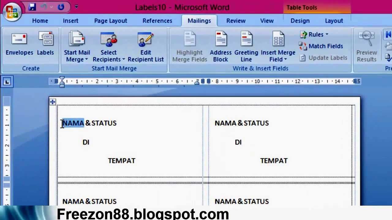 Detail Download Format Label Undangan 121 Excel Nomer 48