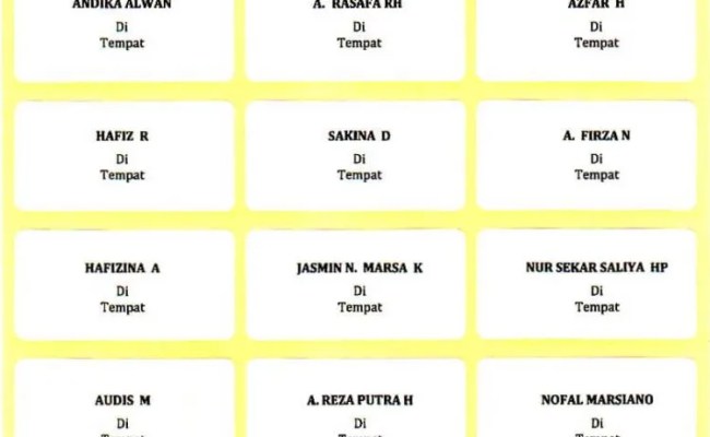 Detail Download Format Label Undangan 121 Word Nomer 2