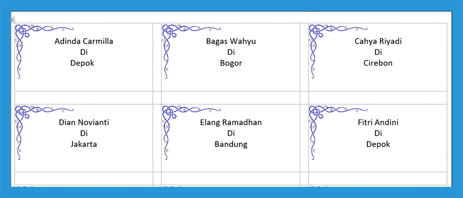 Detail Download Format Label Undangan 121 Word Nomer 40