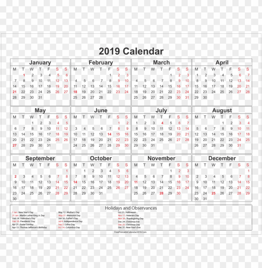 Detail Download Kalender 2019 Png Hd Nomer 3