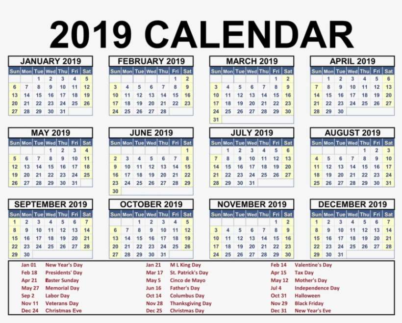 Detail Download Kalender 2019 Png Hd Nomer 43