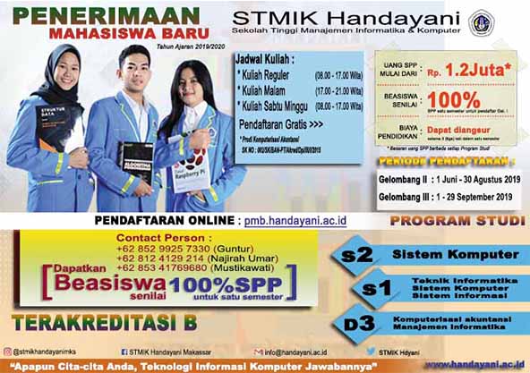 Detail Download Logo Stmik Handayani Makassar Nomer 11