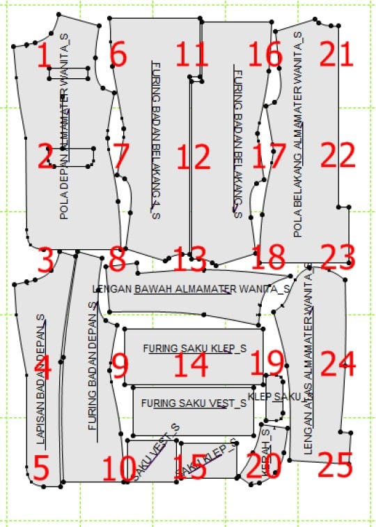 Detail Download Pola Jas Nomer 2